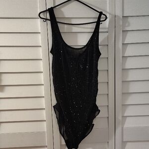 Black Sparkly Bodysuit